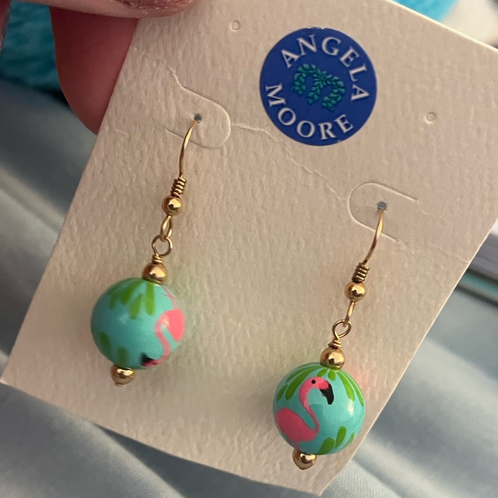 Angela Moore Flamingo Earrings - Picture 12 of 12